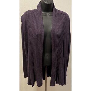 Coldwater Creek Womens Size M (10-12) Open Front Lightweight Cardigan Purple
